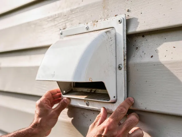 Port Orange Dryer Vent Cleaning technician delivering thorough residential dryer vent cleaning service in Port Orange